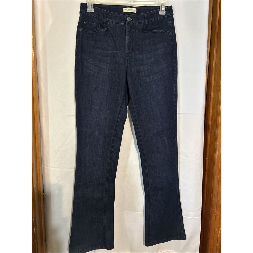 J. Jill Women's Smooth Fit Barely Boot Cut Jeans Size 10 Tall Dark Wash